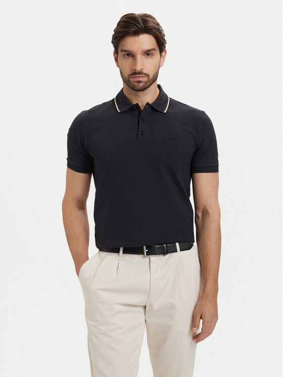 BOSS Polo Pl Goc Birdie Paule 50559365 Granatowy Slim Fit