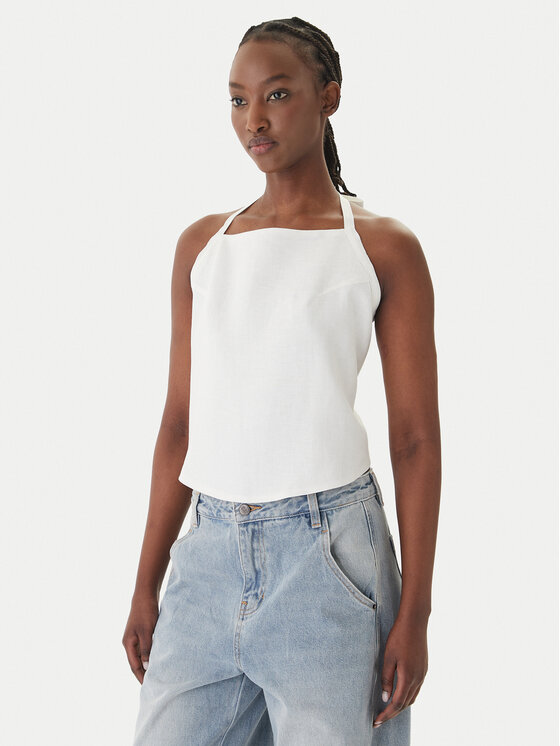 Eleh Top SS260067 Biały Regular Fit