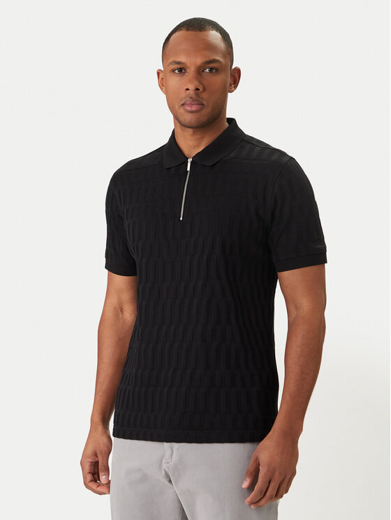 KARL LAGERFELD Polo 745008 562203 Czarny Regular Fit