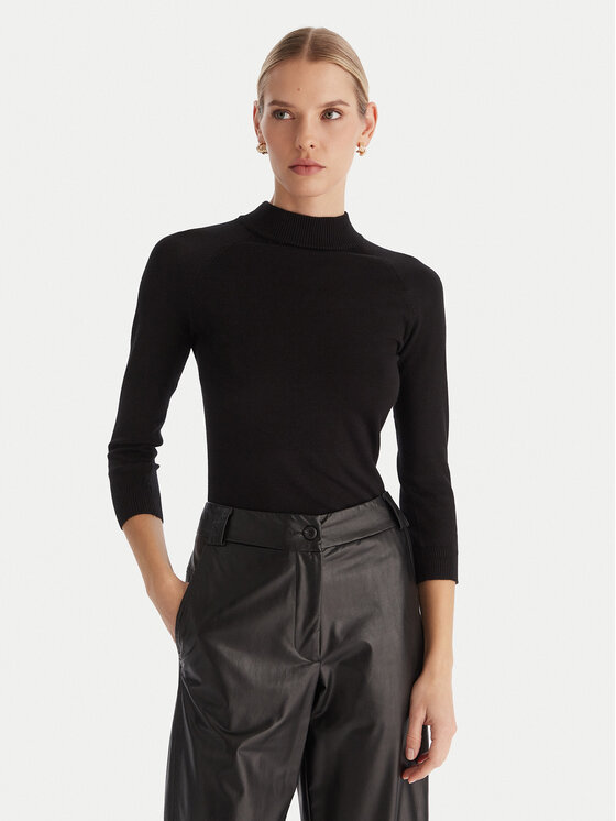 ACCESS FASHION Golf 54-8072 Czarny Slim Fit