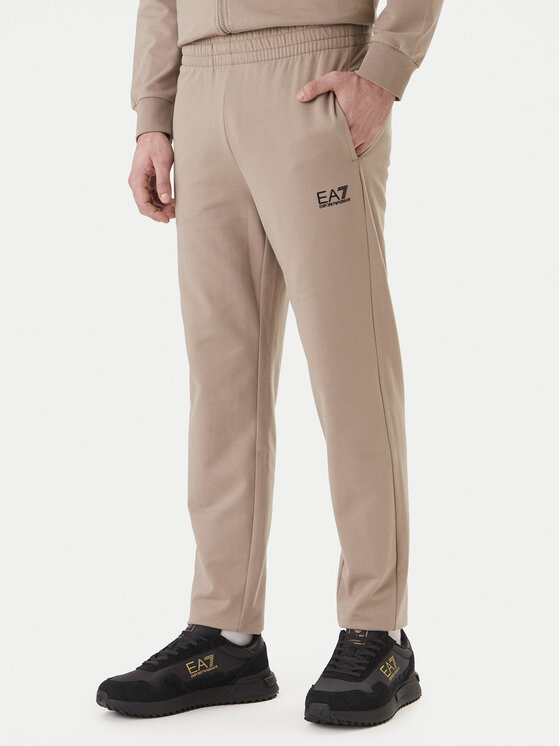 EA7 Emporio Armani Spodnie dresowe 8NPP65 PJVRZ U6167 Beżowy Regular Fit