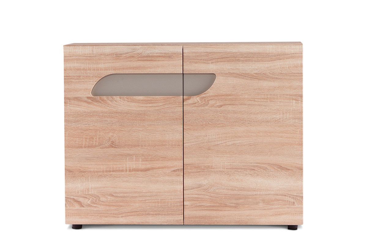 Komoda z półkami 110 cm w stylu skandynawskim dąb szary AVERO