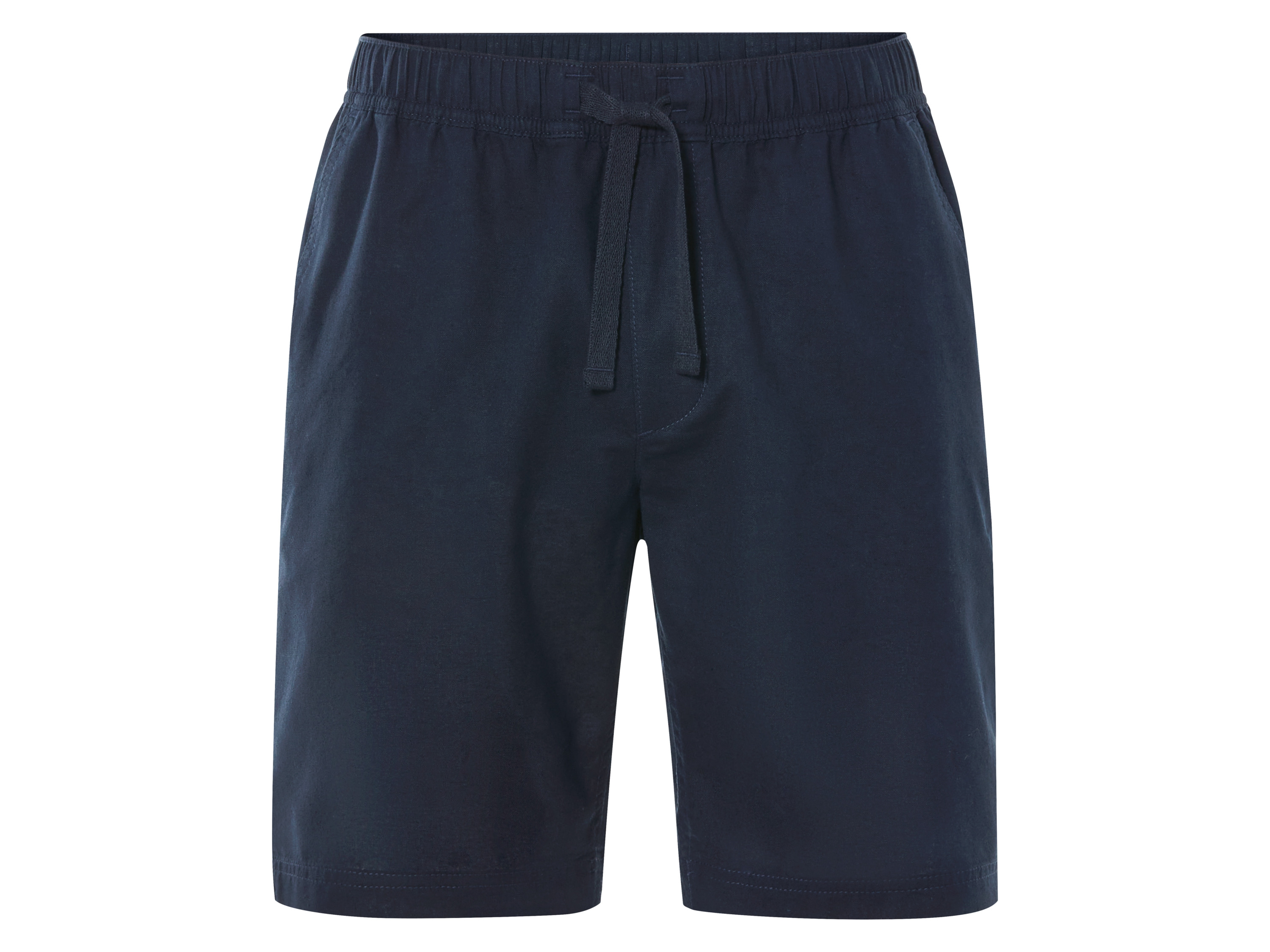 LIVERGY® Bermudy męskie z lnem i bawełną (Granatowy, XXL (60/62))