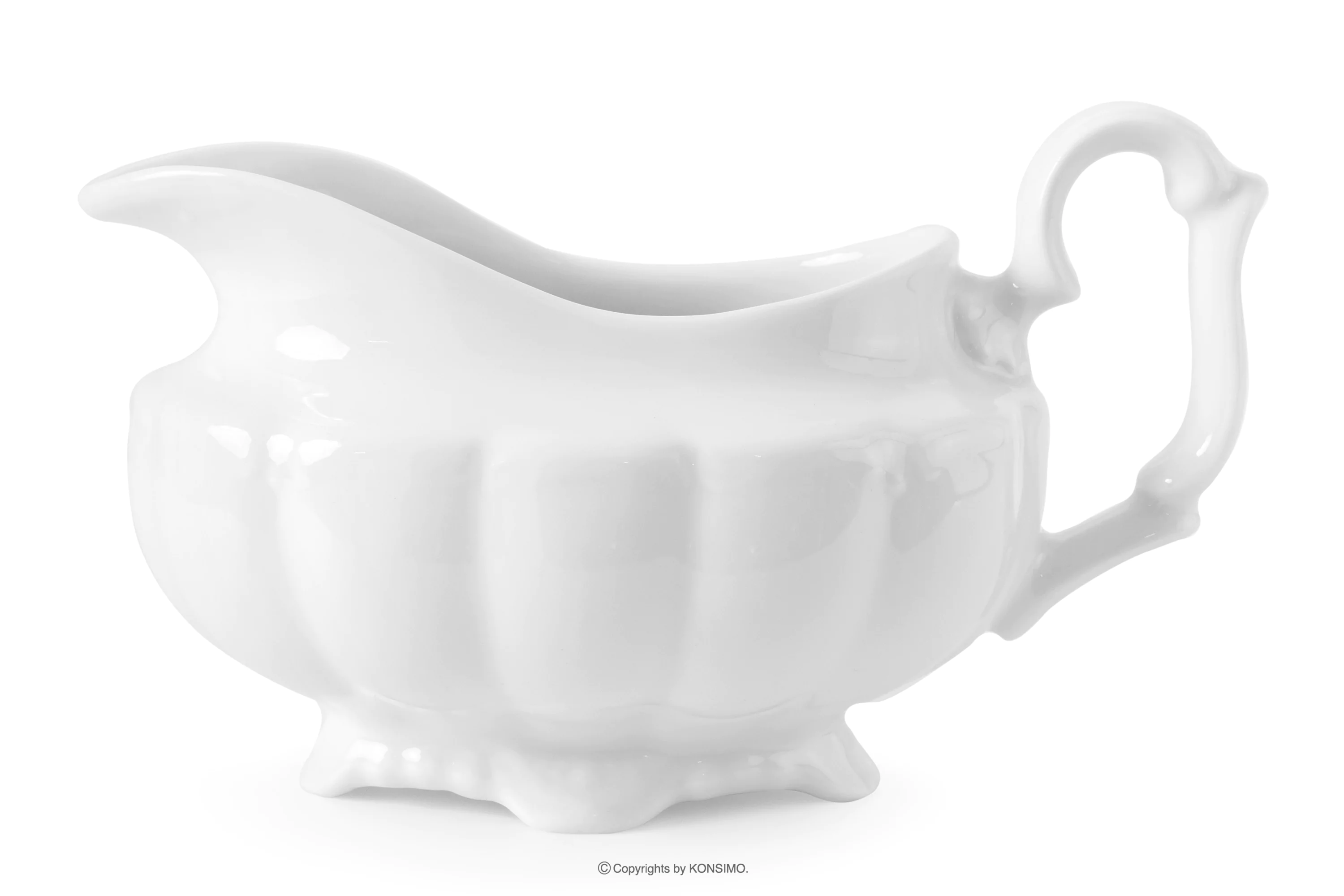Sosjerka klasyczna z porcelany biały MARIA TERESA