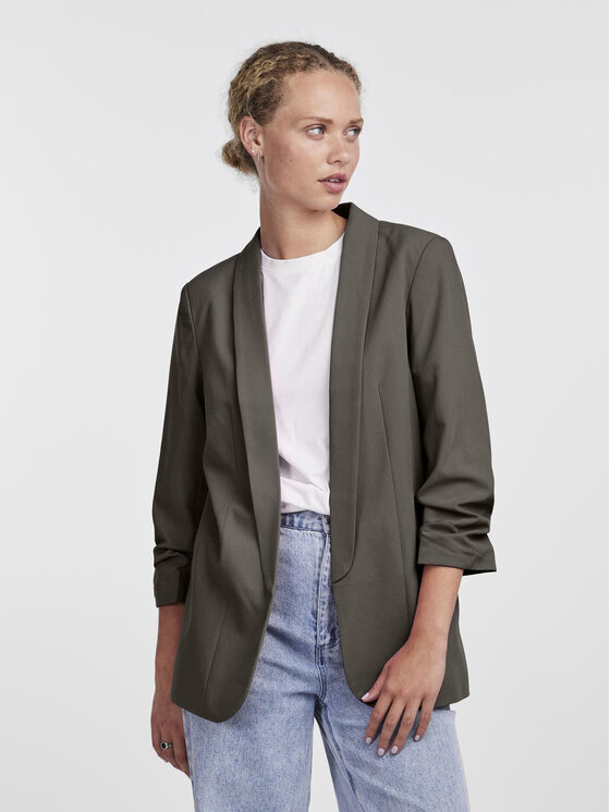Pieces Marynarka Bosella 17090996 Brązowy Regular Fit