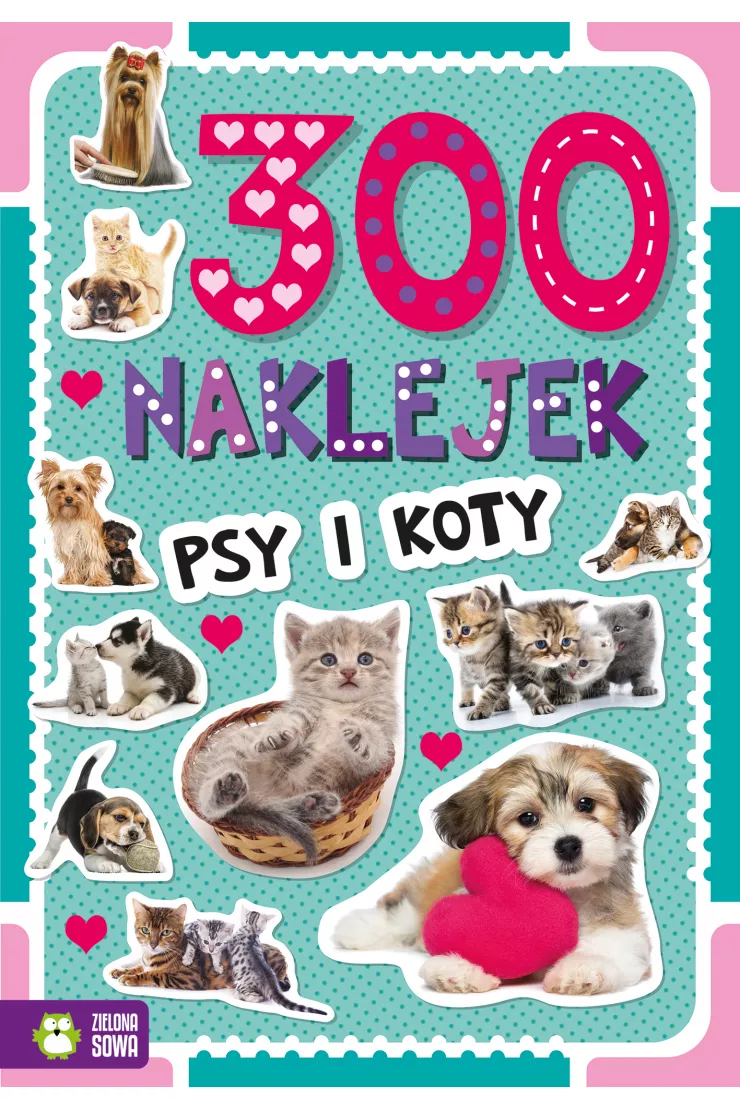 300 naklejek. Psy i koty