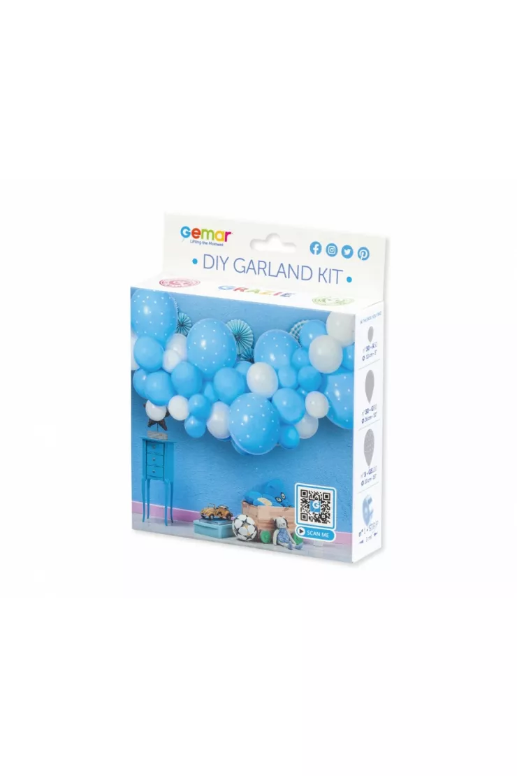Girlanda balonowa DIY Baby Blue