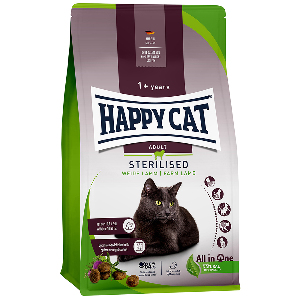 Happy Cat Sterilised Adult, jagnięcina z pastwiska - 2 x 10 kg