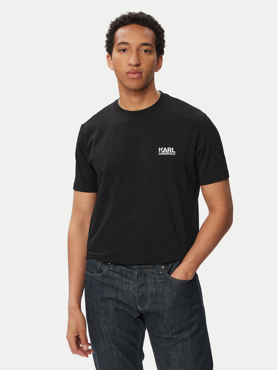 KARL LAGERFELD T-Shirt 755781 563235 Czarny Regular Fit