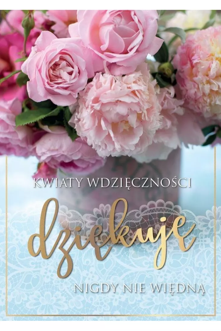 Karnet Dziękuję Kwiaty PR-373