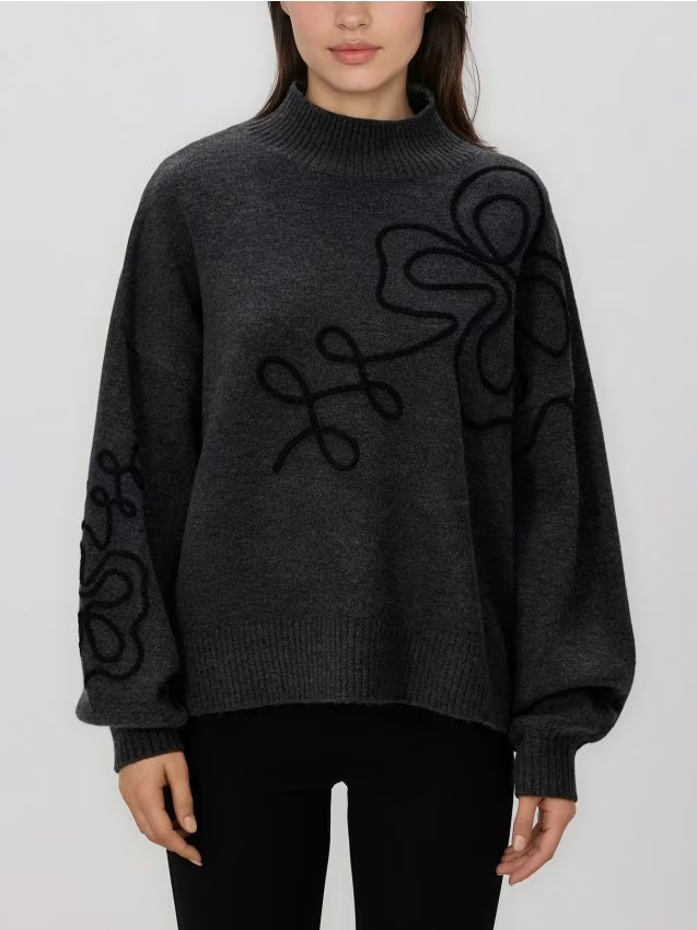 Reserved - Sweter oversize - ciemnoszary