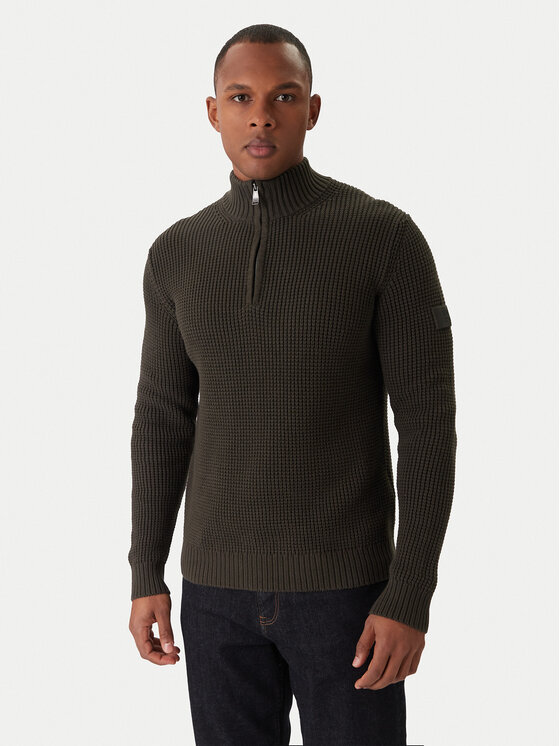 JOOP! Jeans Sweter Henrios 30047663 Zielony Modern Fit