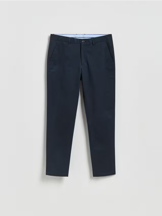 Reserved - Spodnie chino slim fit - granatowy