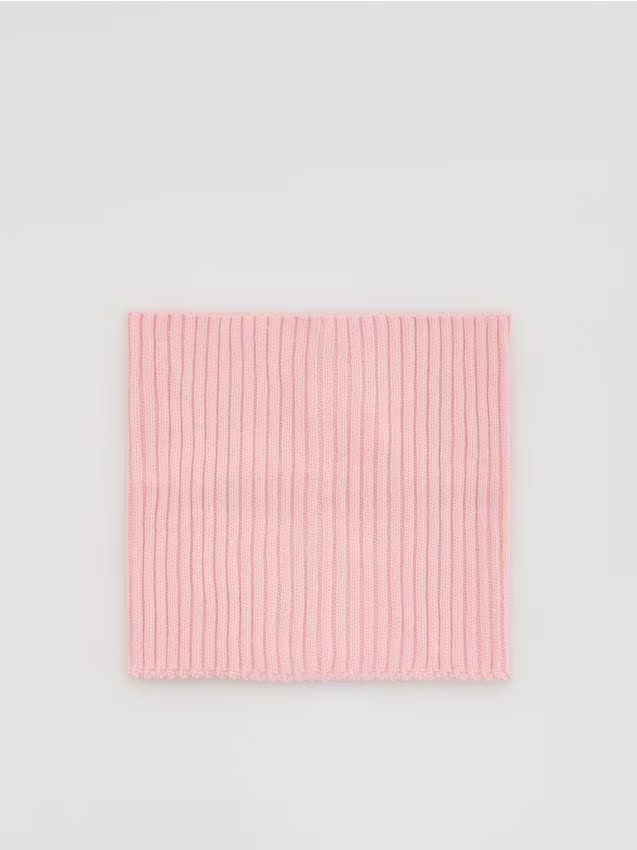 Reserved - Gładki komin z wiskozą - pastelowy róż