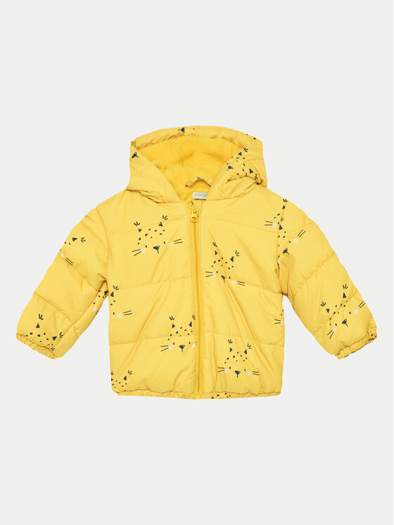 United Colors Of Benetton Kurtka zimowa 2ITSAN00M Żółty Regular Fit