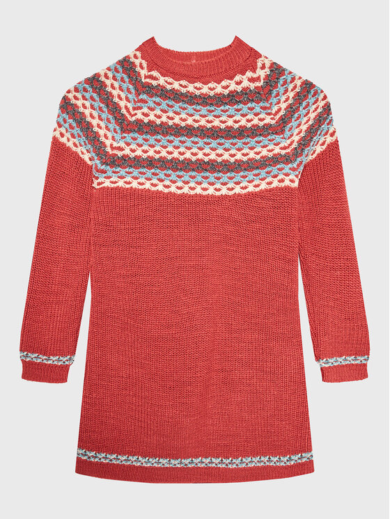 United Colors Of Benetton Sukienka dzianinowa 1176HV002 Różowy Regular Fit