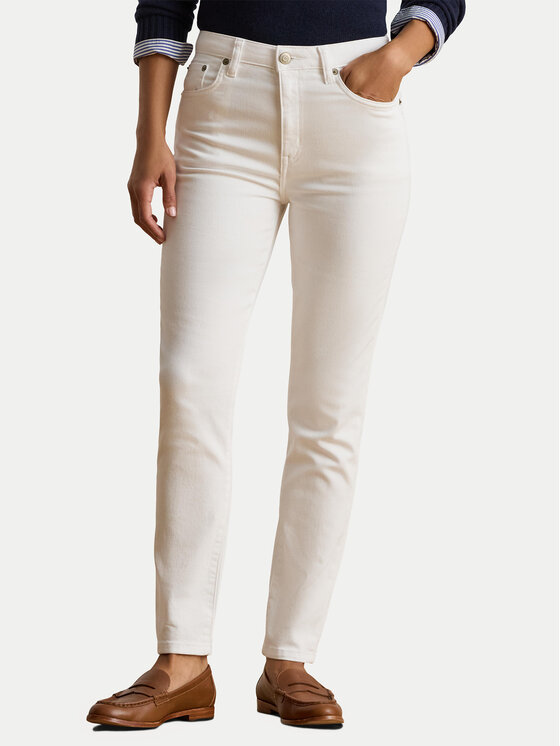 LAUREN RALPH LAUREN Jeansy 200926078001 Biały Skinny Fit