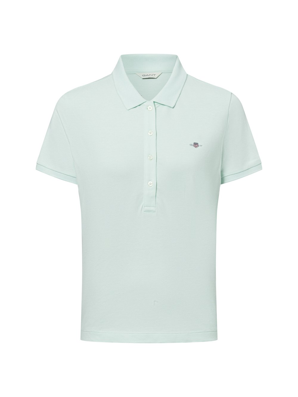 Gant Damska koszulka polo - SLIM SHEILD CAP SLEEVE Kobiety Bawełna zielony, XS
