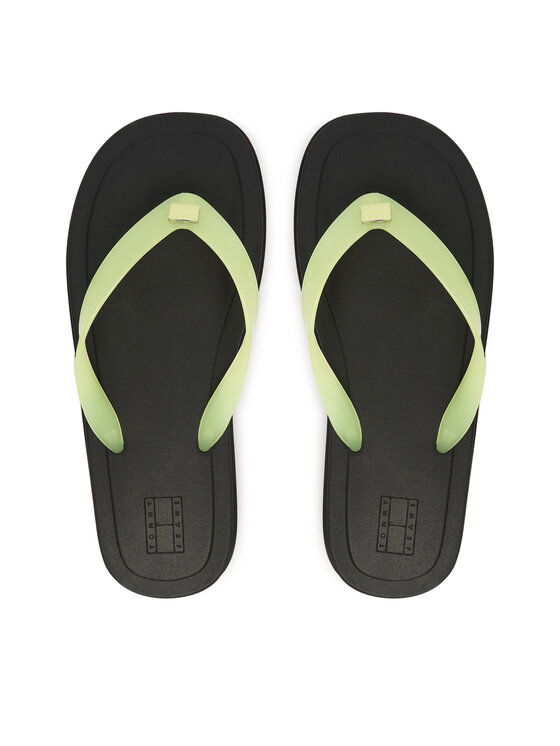 Tommy Jeans Japonki Tjw Cleated Jelly Summer Sandal EN0EN02954 Zielony