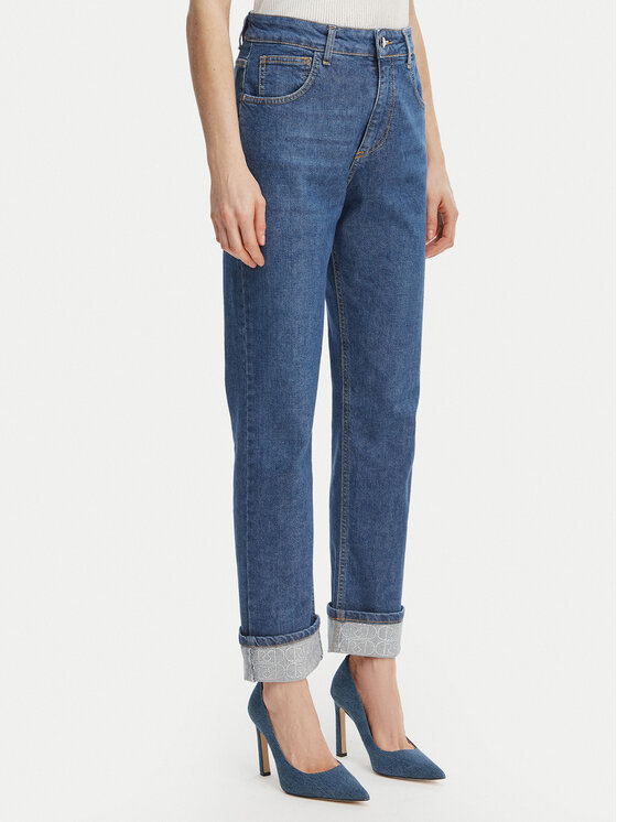 Rinascimento Jeansy CFC0127857003 Niebieski Straight Leg
