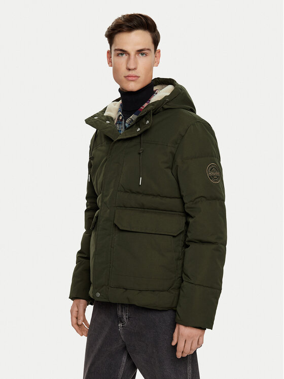 Jack & Jones Kurtka zimowa Carl 12256901 Zielony Straight Fit