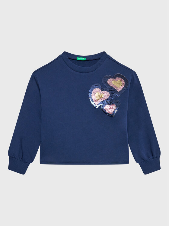 United Colors Of Benetton Bluza 3J68C10AN Granatowy Regular Fit