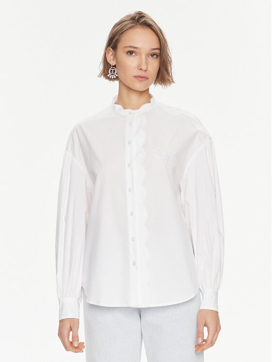 TWINSET Koszula 241TP2080 Biały Relaxed Fit
