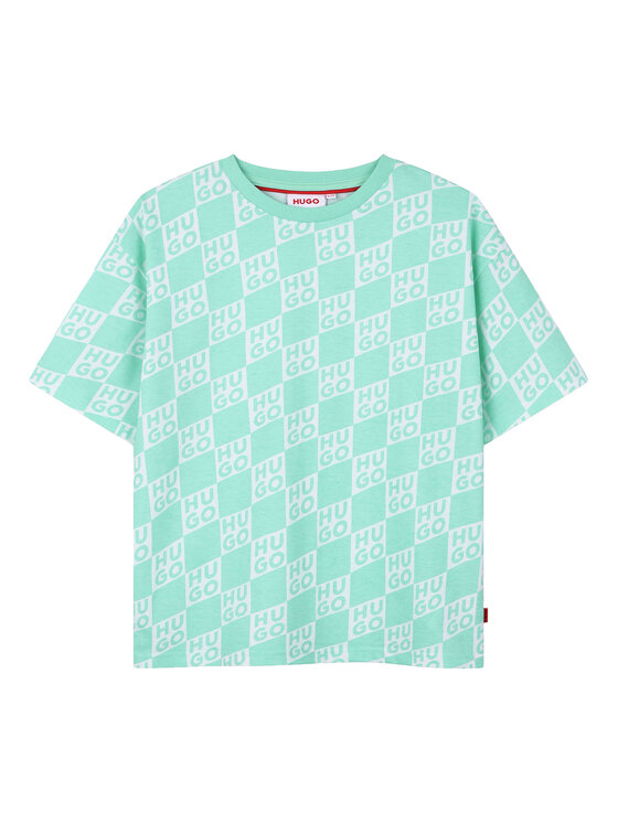 HUGO T-Shirt G01022 D Zielony Loose Fit