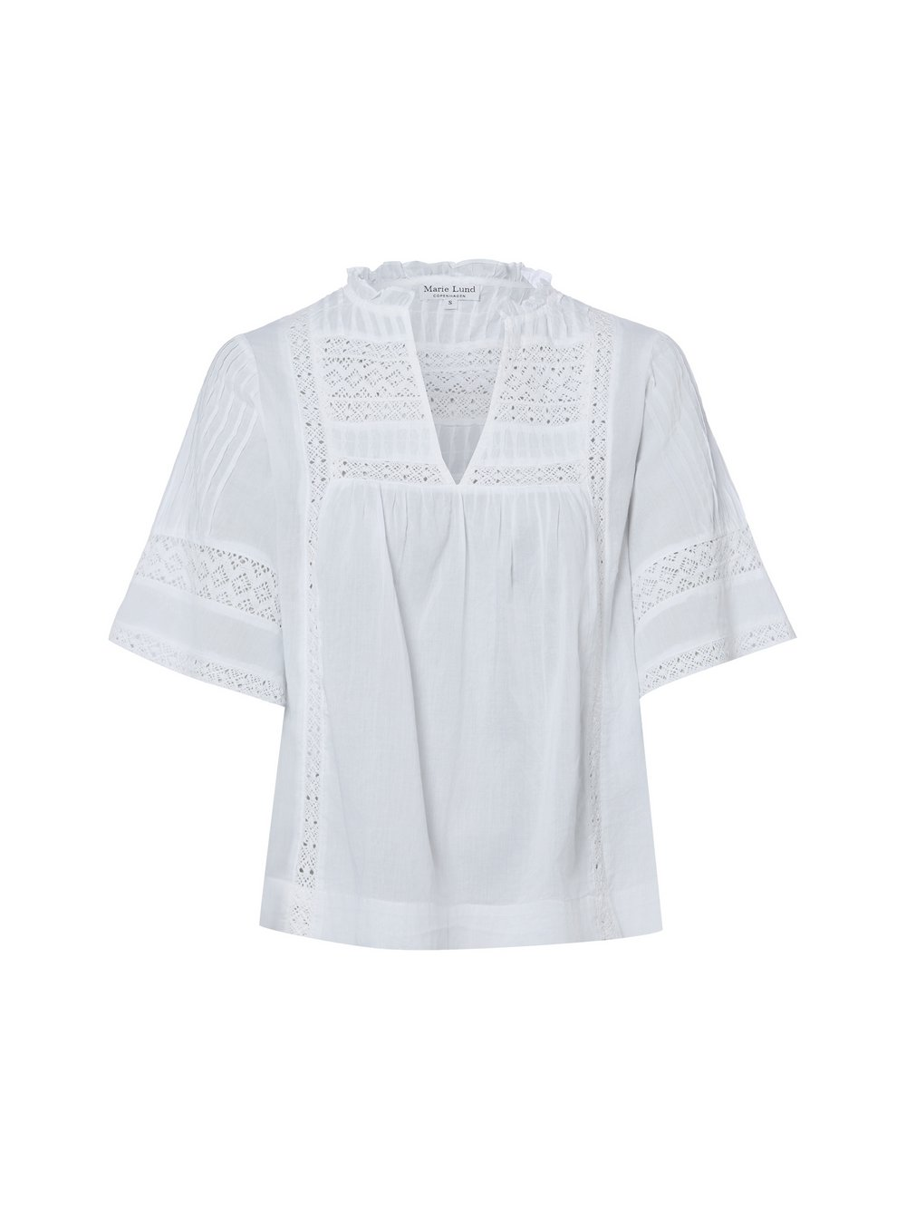 Marie Lund Bluzka damska Kobiety Bawełna (100%) biały, XS