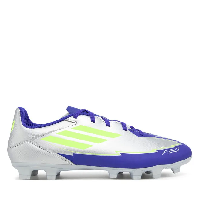Buty adidas F50 Club FG/MG IH0916 srebrno-niebieskie srebrny miniaturka
