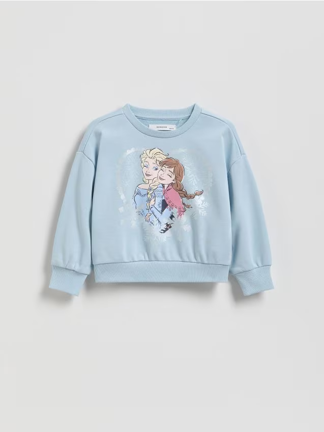Reserved - Bluza z nadrukiem Kraina Lodu - jasnoniebieski miniaturka