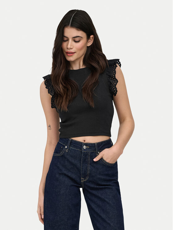 ONLY Top Mathilda 15308890 Czarny Regular Fit