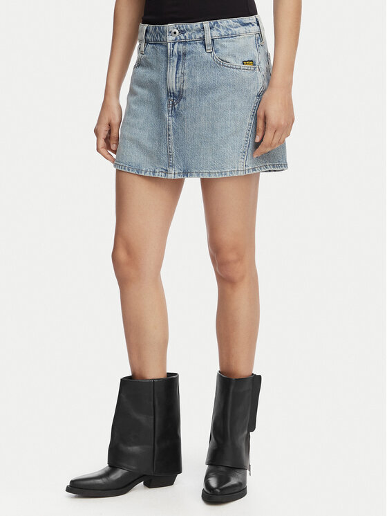 G-Star Raw Spódnica jeansowa Cinch D28409-E352 Niebieski Regular Fit