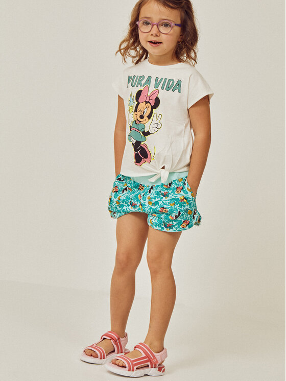 Zippy Komplet t-shirt i spodenki Myszka Minnie ZBGAP0602 23003 Niebieski Regular Fit