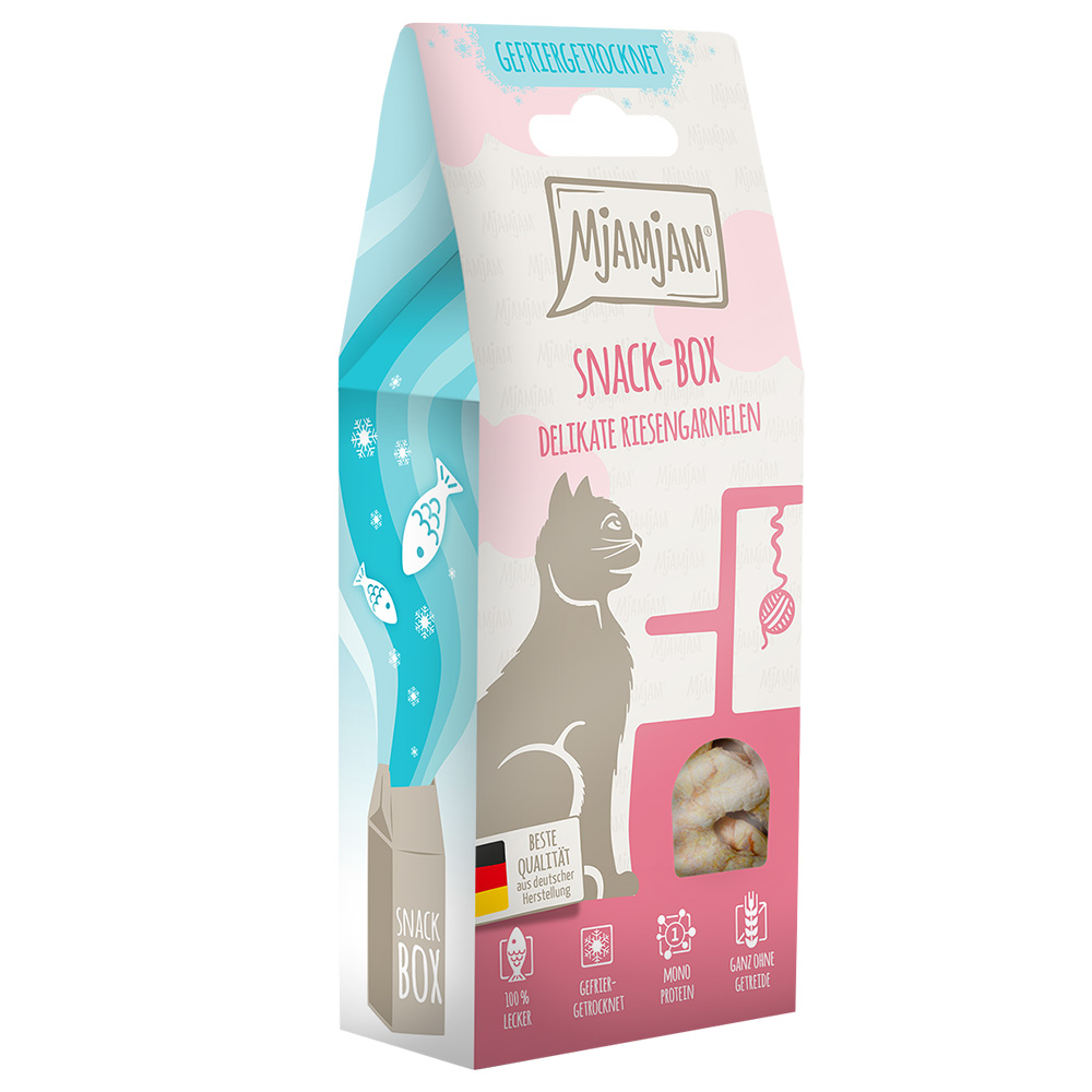 MjAMjAM Snackbox Pyszne krewetki królewskie - Opakowanie ekonomiczne 4 x 25 g