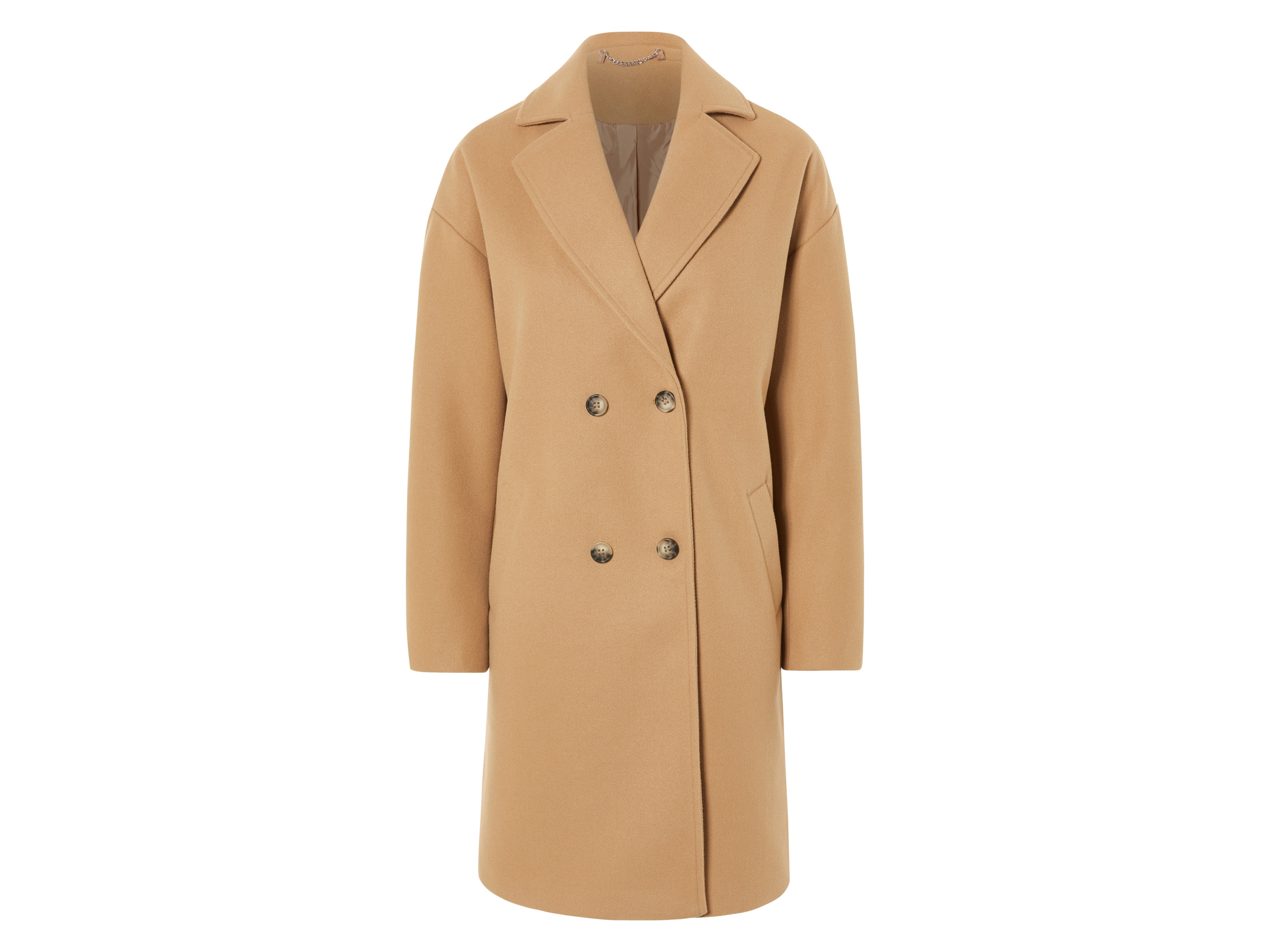 ESMARA® Płaszcz damski w stylu wełnianym (Camel, 44) miniaturka