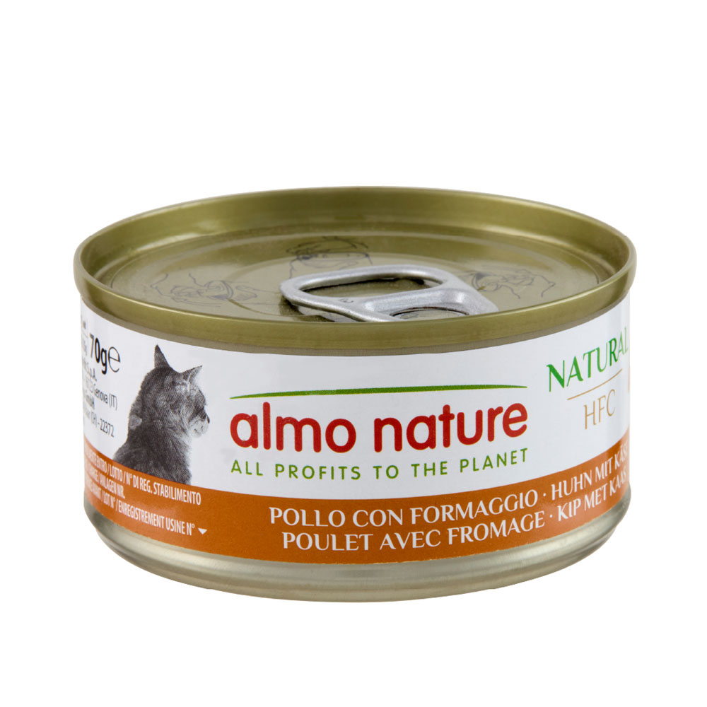 Korzystny pakiet Almo Nature, mięso, 12 x 70 g - Kurczak z serem