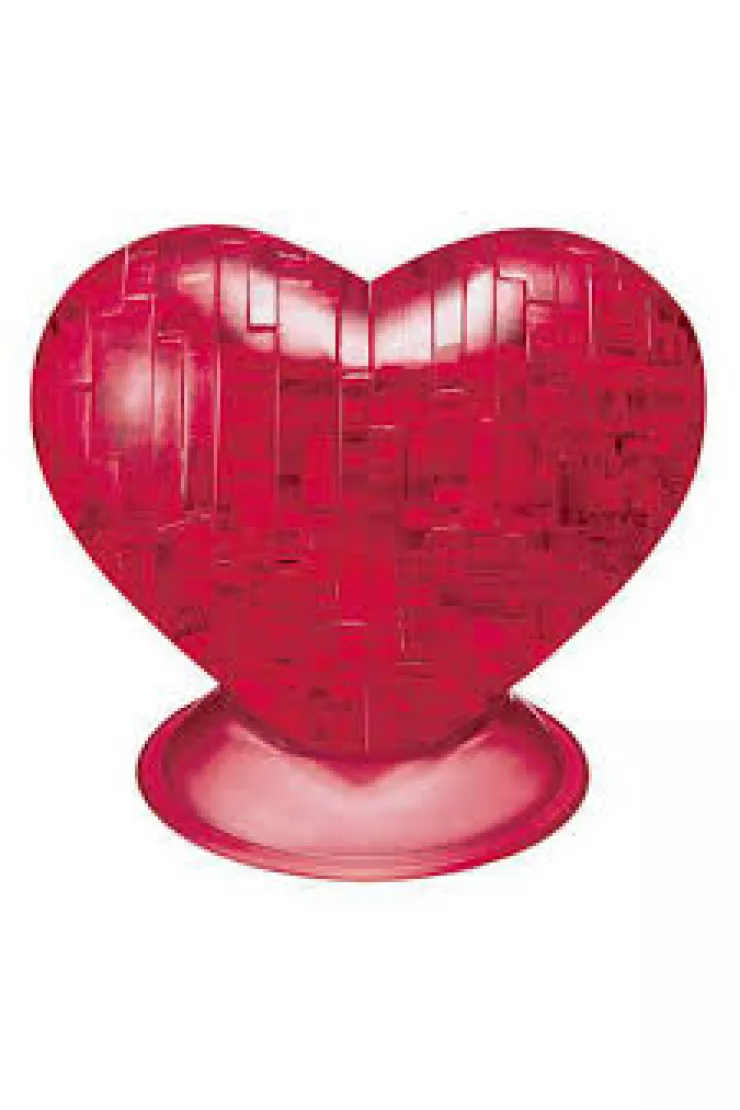 Puzzle 3D 46 el. Crystal Serce Czerwone