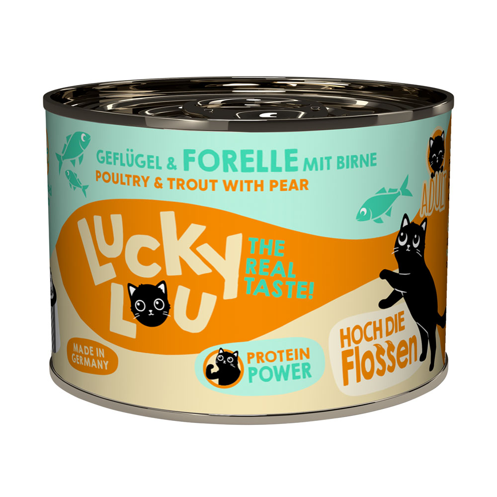 Korzystny pakiet Lucky Lou Adult, 24 x 200 g - Drób i pstrąg