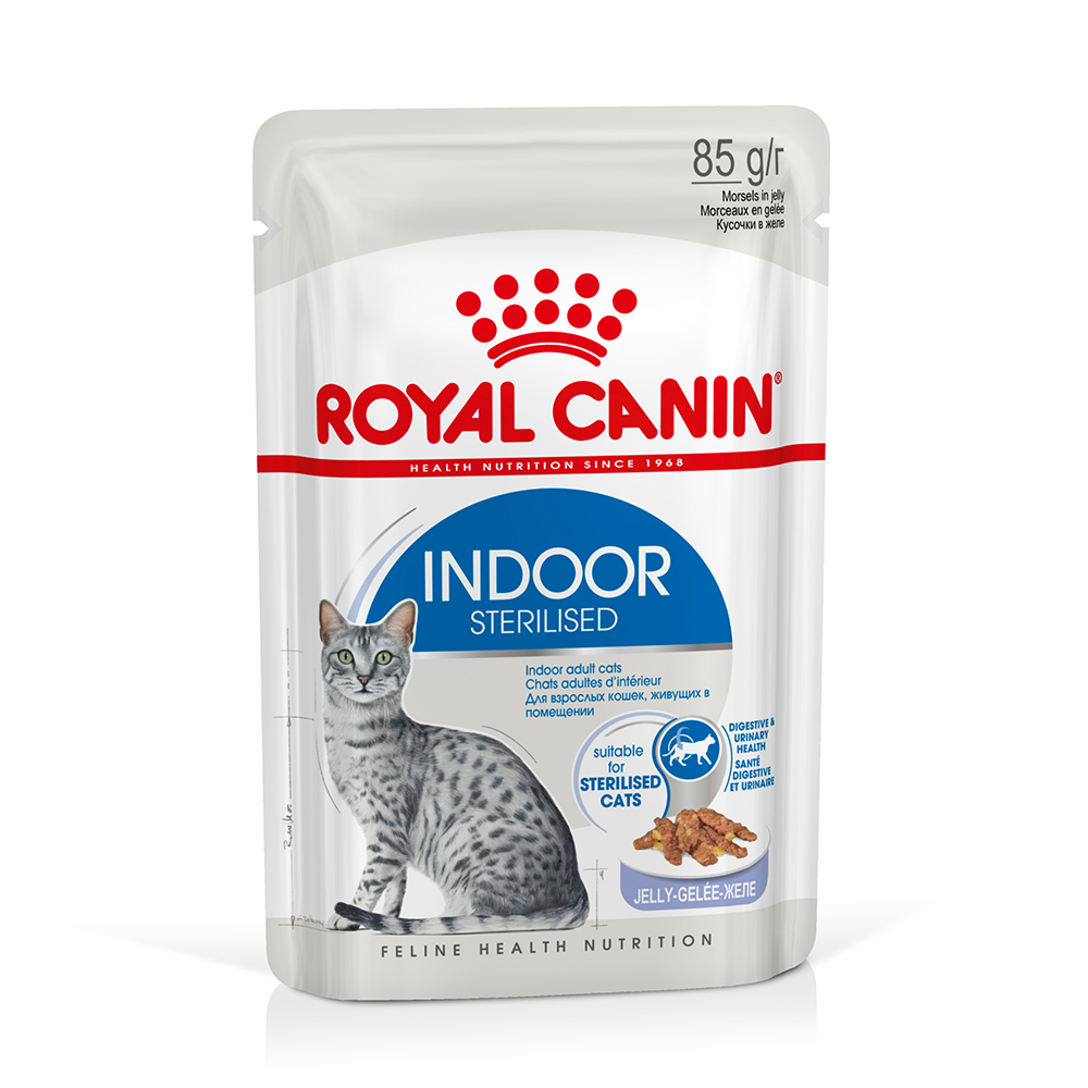 Uzupełnienie: Mokra karma Royal Canin  - Indoor Sterilised w galarecie, 12 x 85 g