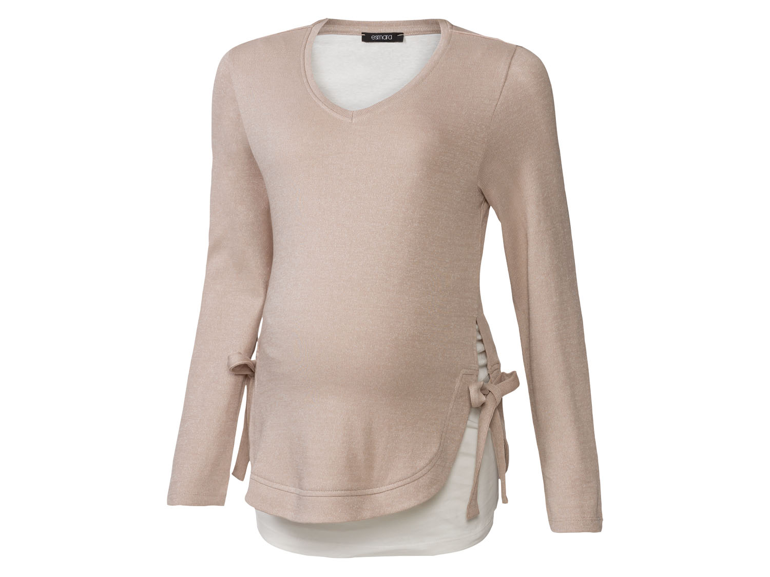 esmara® Sweter ciążowy damski z bawełną (Beżowy, XS (32/34))