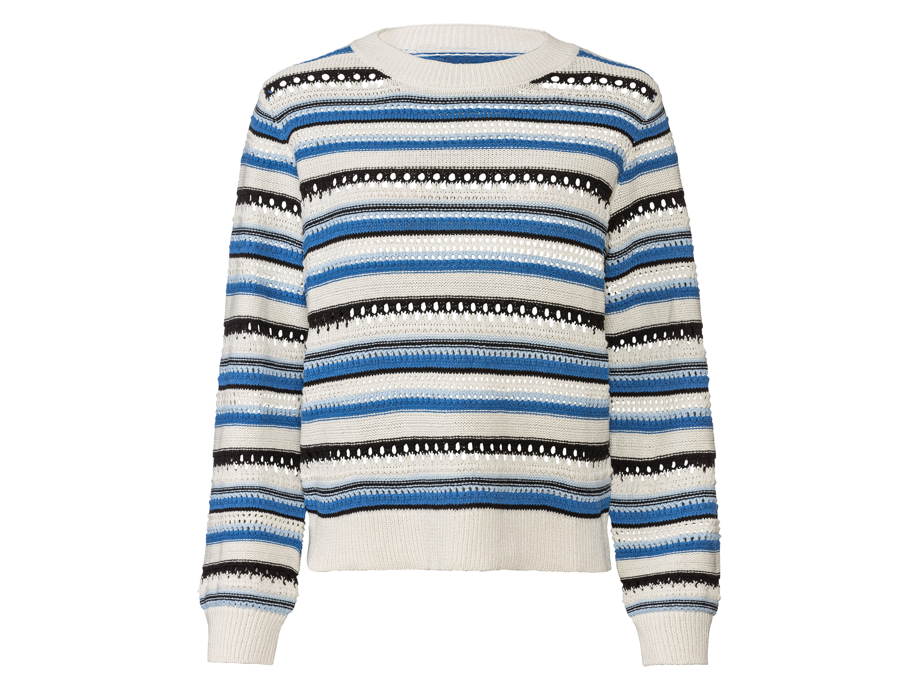 esmara® Sweter damski (Niebieski/wzorzysty, S (36-38))