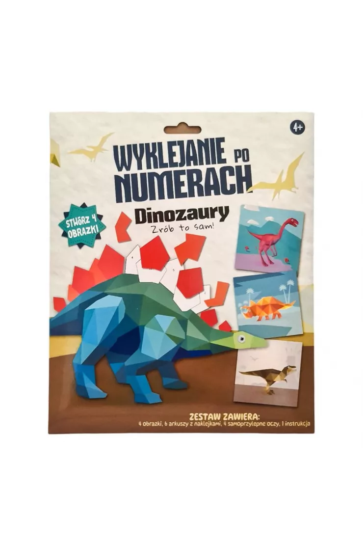 Przyklejanie po numerach. Dino