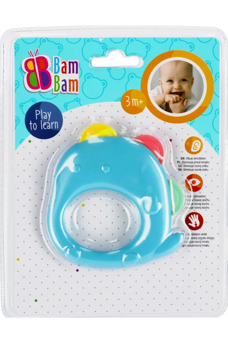 Grzechotka Dinozaur pastelowy BAM BAM 475312
