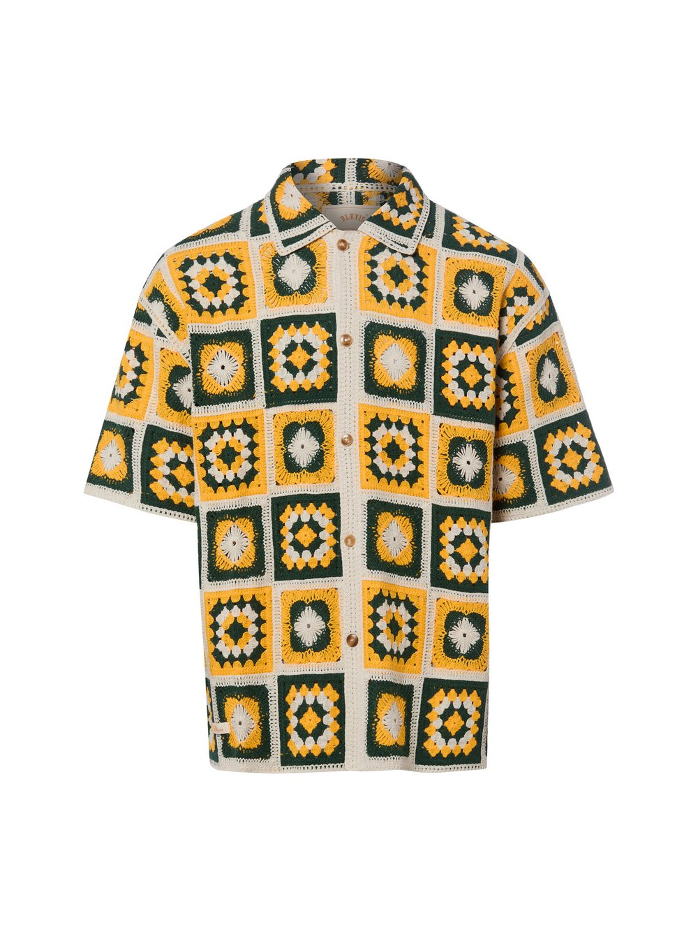 BLKVIS Męska koszula casual Mężczyźni Regular Fit Bawełna żółty, XL