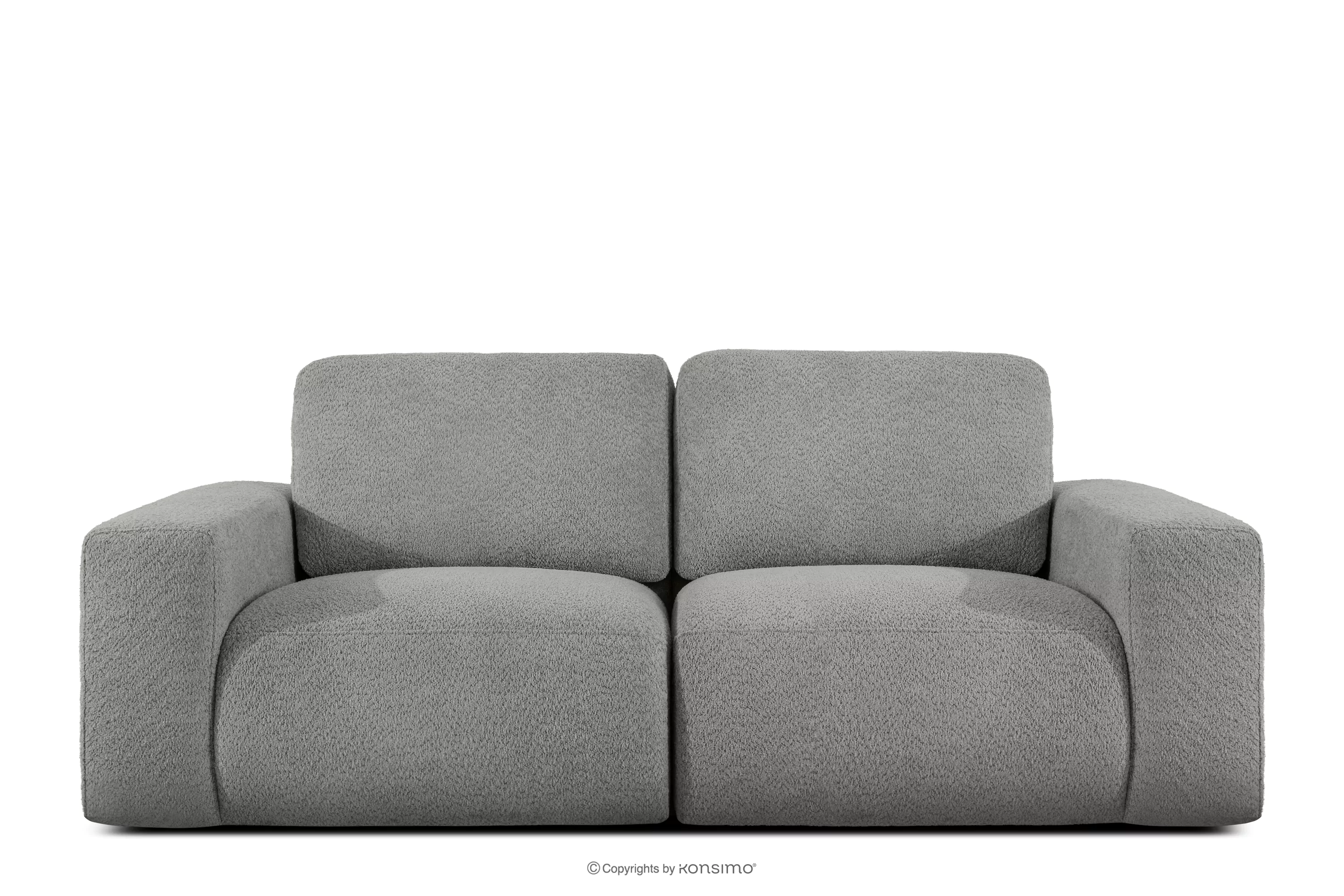 Sofa dwuosobowa modułowa w tkaninie boucle ciemny popielaty ZUCCO