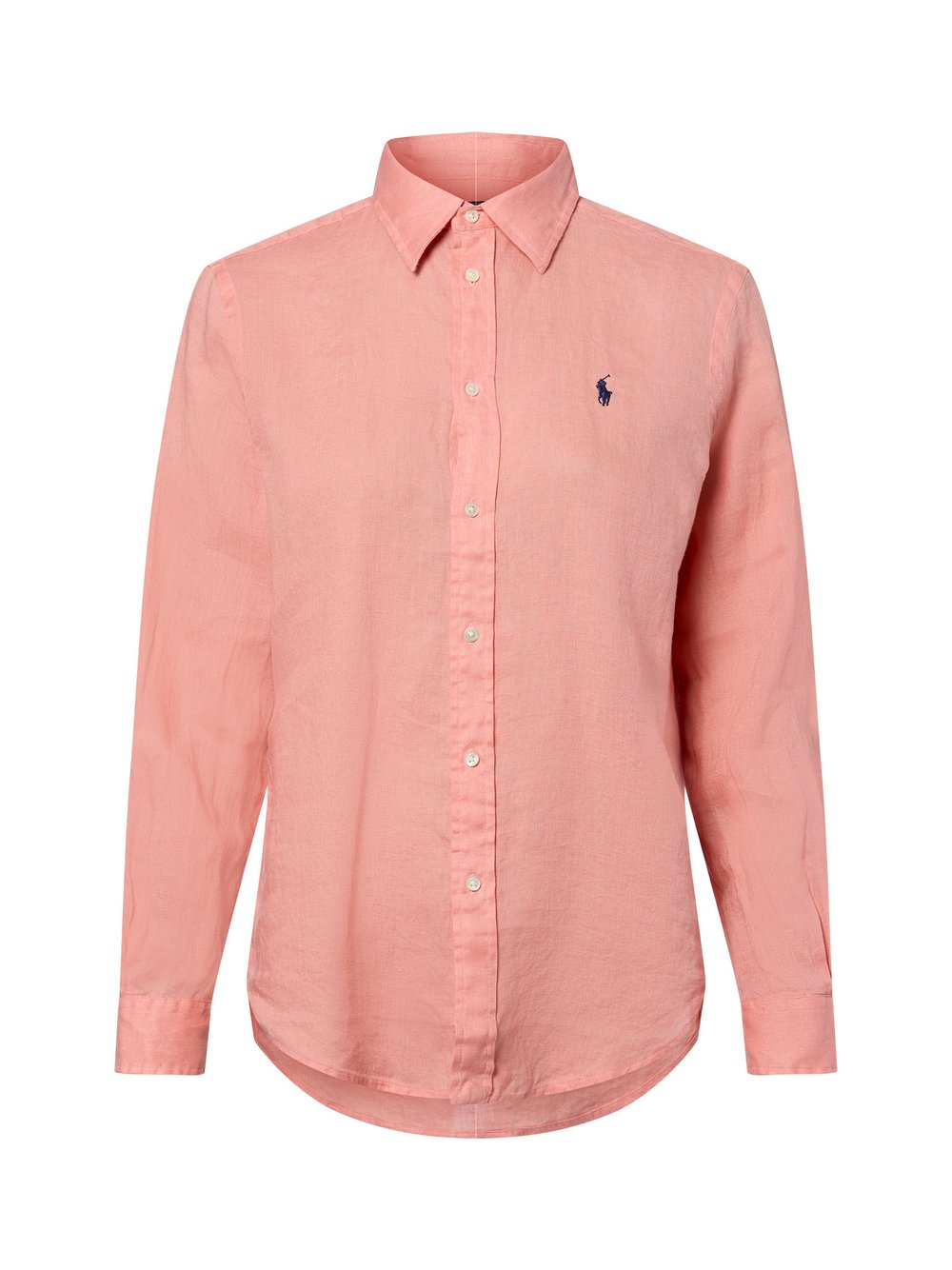 Polo Ralph Lauren Lniana bluzka damska Kobiety len pomarańczowy jednolity, S