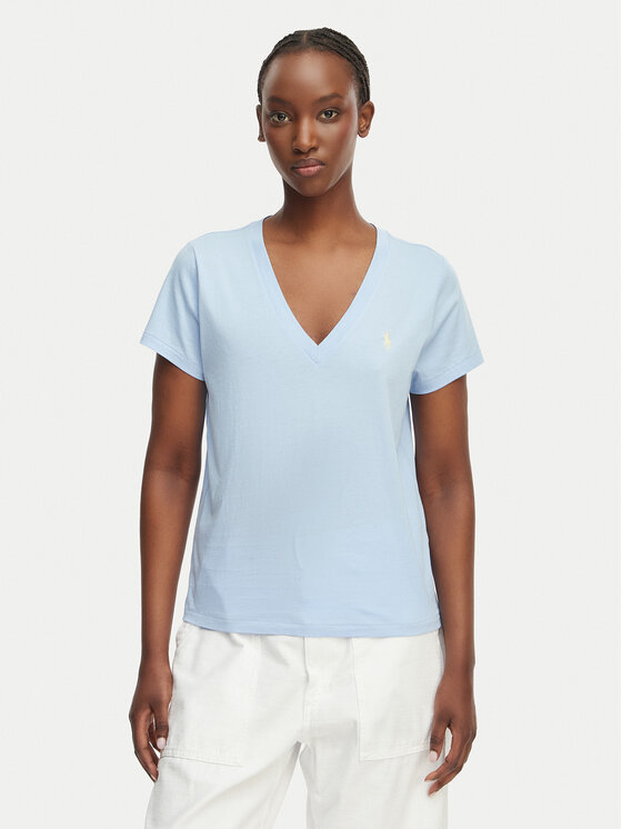 Polo Ralph Lauren T-Shirt 211B14611001 Niebieski jasny Straight Fit