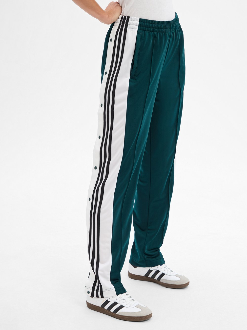 adidas Originals Damskie spodnie do biegania - Firebird Kobiety Sztuczne włókno zielony, S