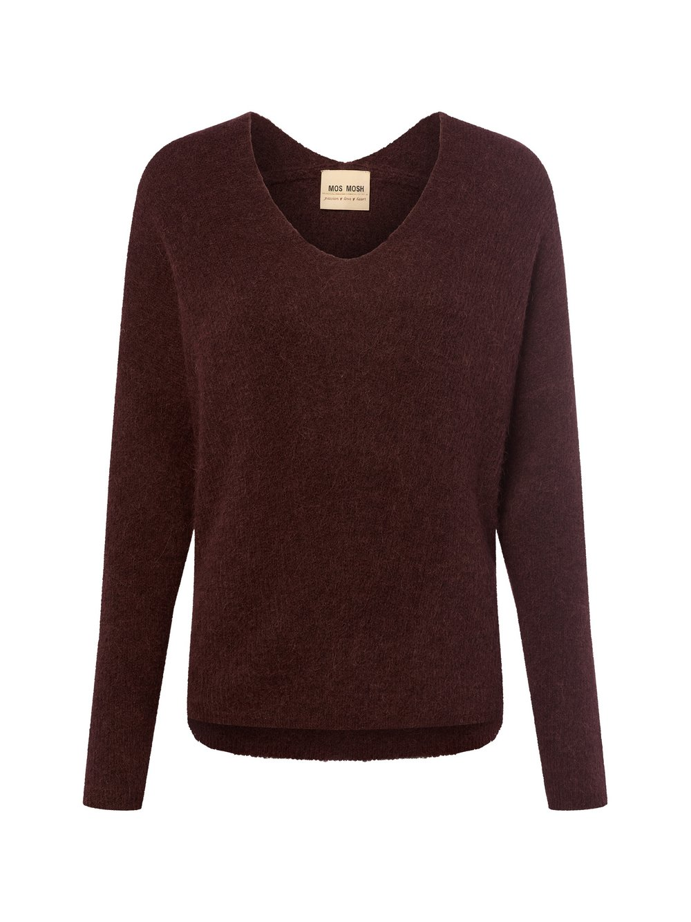 MOS MOSH Sweter damski z zawartością alpaki - MMThora Kobiety Wełna różowy|lila, XS